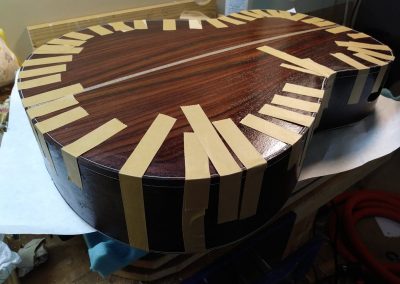 Back Binding and purfling being installed