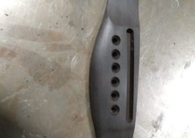 Bridge - shaping complete and bevels drilled