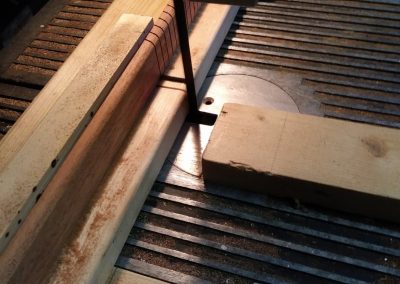 Kerf lining being made