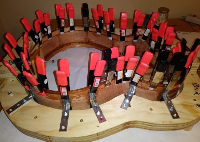 Kerf lining is being installed