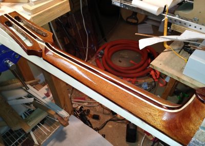 Neck after profiling with sealer and filler applied