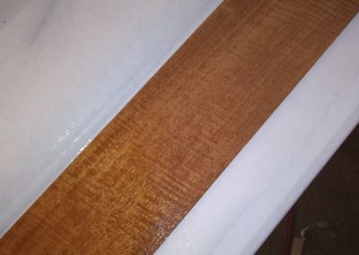 Side being prepared for bending