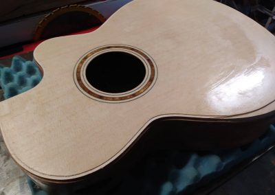 Top binding channels cut, purfling channels in progress