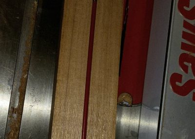 Channel for truss rod cut and fitted