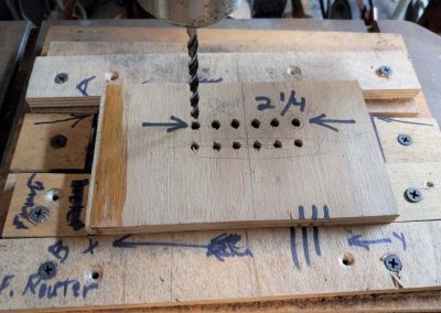 Drilling the bridge pin holes