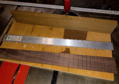 Fret slot cutting is complete