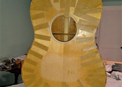 Front view - binding on and glue setting up