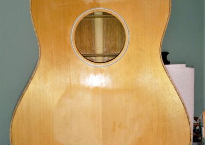 Front view with binding before sanding