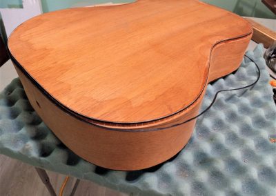 In the process of gluing side purfling