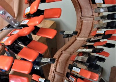 Kerf linings have been epoxied in place