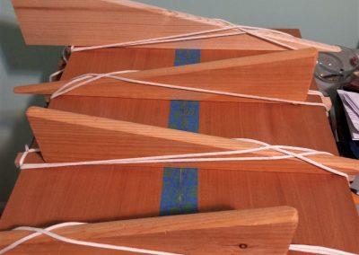 Mahogany back is joined