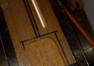 Pocket cut for fretboard extension