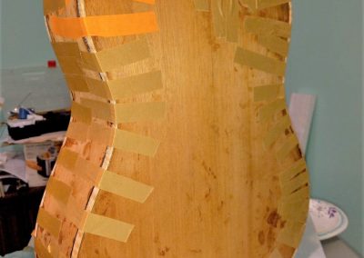 Rear view - binding on and glue setting up