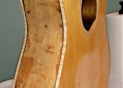 Side view with binding before sanding